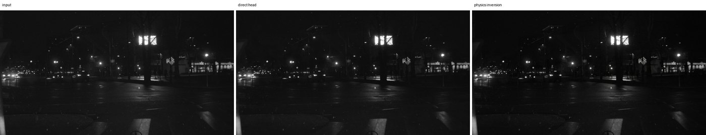 Snow, night: input, direct head, physics inversion